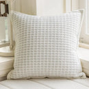Luxury cream & black camellia jacquard pillow cover living room by Decorbites