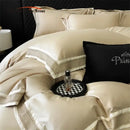 GobekUsa 1000TC Luxury Embroidery Bedding Set - Full/Queen/King 4Pcs
