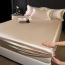 GobekUsa 100% Mulberry Silk Fitted Sheet Set with Pillowcase - Luxury Solid Color Silk Bed Linen