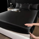GobekUsa 100% Mulberry Silk Fitted Sheet Set with Pillowcase - Luxury Solid Color Silk Bed Linen