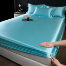 GobekUsa 100% Mulberry Silk Fitted Sheet Set with Pillowcase - Luxury Solid Color Silk Bed Linen
