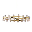 GobekUsa Crystal Black Gold Luxury LED Hanging Pendant Light for Living Room