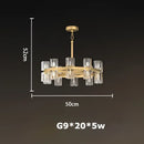 GobekUsa Crystal Black Gold Luxury LED Hanging Pendant Light for Living Room