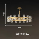 GobekUsa Crystal Black Gold Luxury LED Hanging Pendant Light for Living Room