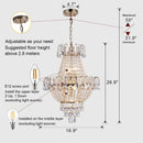 GobekUsa Luxury Crystal Chandelier Copper Color 7-Light Fixture