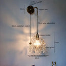 GobekUsa Crystal Copper LED Wall Sconce Light for Home Decor & Indoor Lighting