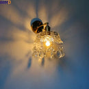 GobekUsa Crystal Copper LED Wall Sconce Light for Home Decor & Indoor Lighting