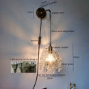 GobekUsa Crystal Copper LED Wall Sconce Light for Home Decor & Indoor Lighting