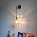 GobekUsa Crystal Copper LED Wall Sconce Light for Home Decor & Indoor Lighting