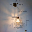 GobekUsa Crystal Copper LED Wall Sconce Light for Home Decor & Indoor Lighting