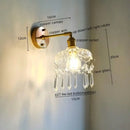 GobekUsa Crystal Copper LED Wall Sconce Light for Home Decor & Indoor Lighting