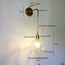 GobekUsa Crystal Copper LED Wall Sconce Light for Home Decor & Indoor Lighting