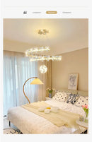 GobekUsa Crystal Gold Ceiling Chandelier: Luxury Nordic Living Room Lamp
