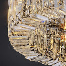 GobekUsa Crystal Gold LED Ring Ceiling Light - Modern Luxury Home Lighting