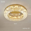 GobekUsa Crystal Gold LED Ring Ceiling Light - Modern Luxury Home Lighting