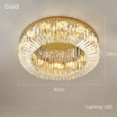GobekUsa Crystal Gold LED Ring Ceiling Light - Modern Luxury Home Lighting