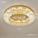 GobekUsa Crystal Gold LED Ring Ceiling Light - Modern Luxury Home Lighting