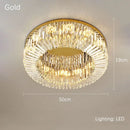 GobekUsa Crystal Gold LED Ring Ceiling Light - Modern Luxury Home Lighting