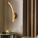 GobekUsa Crystal Gold Metal Wall Light: Luxury Stainless Steel Sconce for Home Decor