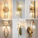 GobekUsa Crystal Gold Wall Lamp for Luxurious Living Room and Bedroom Lighting