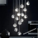GobekUsa Crystal LED Chandelier Water Droplet Design Luxury Ball Hanging Lamp