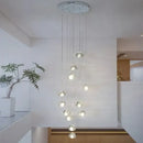 GobekUsa Crystal LED Chandelier Water Droplet Design Luxury Ball Hanging Lamp