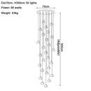 GobekUsa Crystal LED Chandelier Water Droplet Design Luxury Ball Hanging Lamp