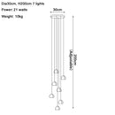 GobekUsa Crystal LED Chandelier Water Droplet Design Luxury Ball Hanging Lamp