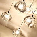 GobekUsa Crystal LED Chandelier Water Droplet Design Luxury Ball Hanging Lamp