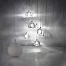 GobekUsa Crystal LED Chandelier Water Droplet Design Luxury Ball Hanging Lamp