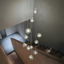 GobekUsa Crystal LED Chandelier Water Droplet Design Luxury Ball Hanging Lamp