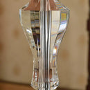 GobekUsa Crystal Table Lamp with Fabric Lampshade - Luxury Bedroom Lighting
