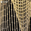 GobekUsa Crystal Tassel Stair Chandelier for Luxury Indoor Lighting in Living Room or Lobby