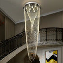 GobekUsa Crystal Tassel Stair Chandelier for Luxurious Indoor Lighting
