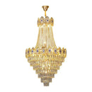 GobekUsa Gold Round Chandelier Dimmable LED Stair Lights Luxury Suspension Lamp