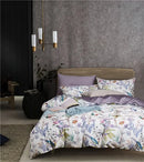 GobekUsa Luxury Egyptian Cotton Bedding Set - Flamingo Leaf Pattern