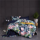 GobekUsa Luxury Egyptian Cotton Bedding Set - Flamingo Leaf Pattern