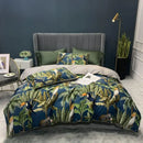 GobekUsa Luxury Egyptian Cotton Bedding Set - Flamingo Leaf Pattern