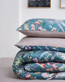 GobekUsa Luxury Egyptian Cotton Bedding Set - Flamingo Leaf Pattern