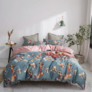 GobekUsa Luxury Egyptian Cotton Bedding Set - Flamingo Leaf Pattern