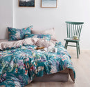 GobekUsa Luxury Egyptian Cotton Bedding Set - Flamingo Leaf Pattern