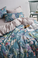 GobekUsa Luxury Egyptian Cotton Bedding Set - Flamingo Leaf Pattern