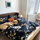 GobekUsa Luxury Egyptian Cotton Bedding Set - Flamingo Leaf Pattern