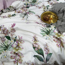 GobekUsa Luxury Egyptian Cotton Bedding Set - Flamingo Leaf Pattern
