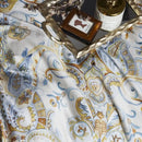 GobekUsa Luxury Egyptian Cotton Bedding Set - Flamingo Leaf Pattern