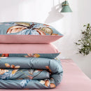 GobekUsa Luxury Egyptian Cotton Bedding Set - Flamingo Leaf Pattern