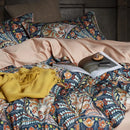 GobekUsa Luxury Egyptian Cotton Bedding Set - Flamingo Leaf Pattern