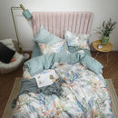 GobekUsa Luxury Egyptian Cotton Bedding Set - Flamingo Leaf Pattern