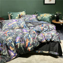 GobekUsa Luxury Egyptian Cotton Bedding Set - Flamingo Leaf Pattern