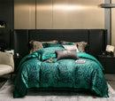 GobekUsa Egyptian Cotton Leopard Print Luxury Bedding Set, Silky Soft Bed Sets
